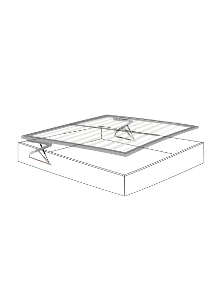 ALZARETE GET-UP letto matrimoniale | Meccanismo sollevamento ORIZZONTALE Letto Contenitore | KIT COMPLETO |