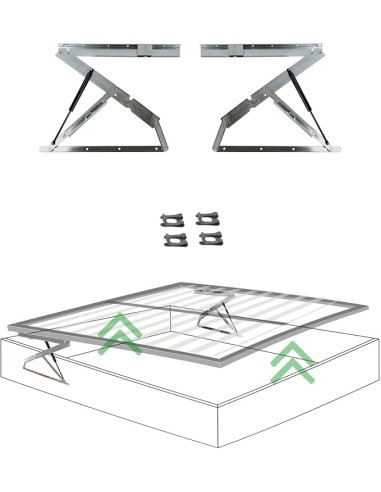 ALZARETE GET-UP letto matrimoniale | Meccanismo sollevamento ORIZZONTALE Letto Contenitore | KIT COMPLETO |
