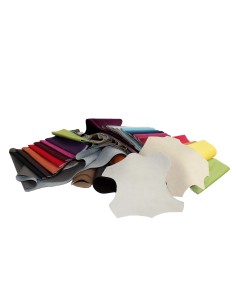 MIX | SET 2 kg Ritagli di Finta Pelle e Tessuti | Colori Misti | Dimensioni Miste 2