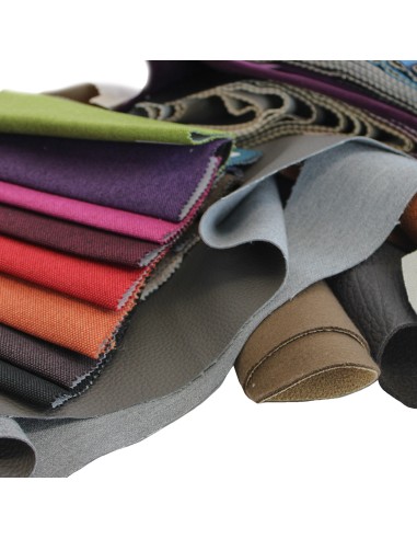 MIX | SET 2 kg Ritagli di Finta Pelle e Tessuti | Colori Misti | Dimensioni Miste