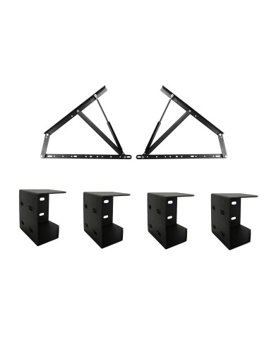 KIT ALZARETE letto MATRIMONIALE + ANGOLARI per rete 10x10 cm | KIT COMPLETO: 2 Trapezi + 2 Pistoni + 4 Clips+ Viti di montagg...