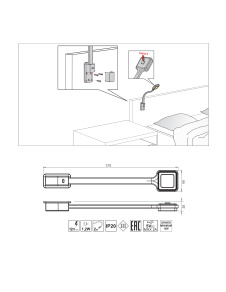 FLEXI-2Q USBC BLACK  | Lampada LED Flessibile con attacco USBC |