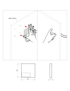 TOUCH SWITCH CON DIMMER | Interruttore touch con funzione dimmer | Modulatore d'intensità luce | 2