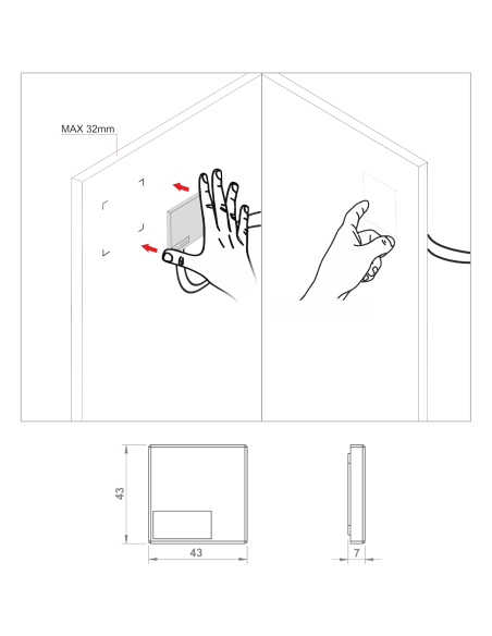 TOUCH SWITCH CON DIMMER | Interruttore touch con funzione dimmer | Modulatore d'intensità luce |