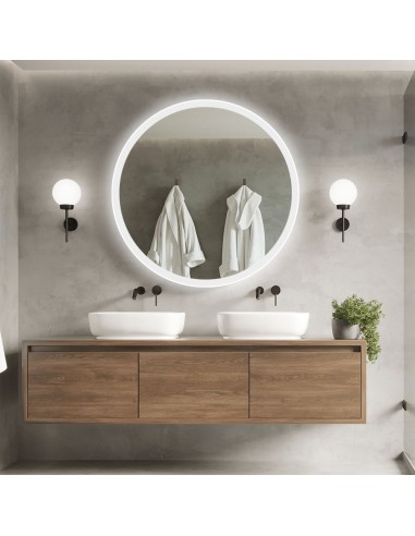 SP10 | Specchio a LED Rotondo | Accensione Touch | Specchio Bagno a cerchio con luce | Specchio da parete con illuminazione L...