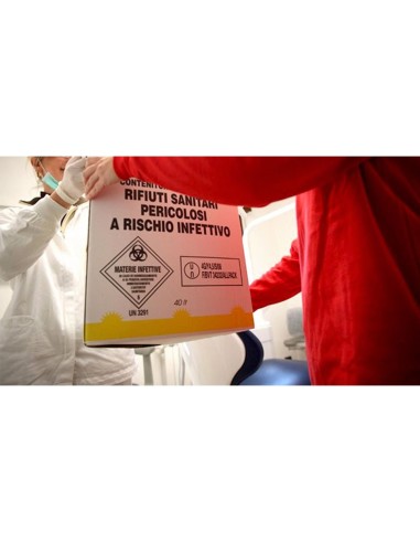 MEDICAL WASTE CONTAINERS | SET of 10 pcs | Medical waste container for infectious hazardous waste | 60 Liters |