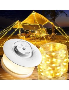 STRING | Lampada LED da Esterno Ricaricabile USBC | Lampada + 10mt Catena Luminosa |