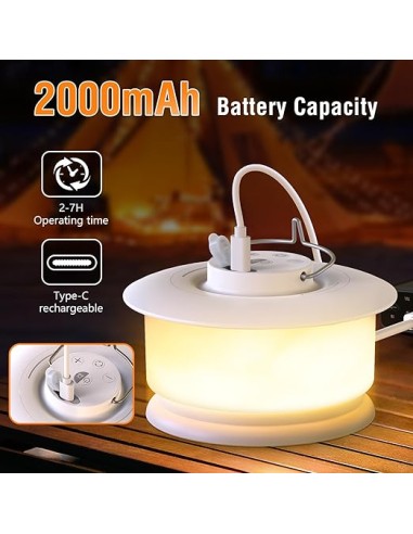 STRING | Lampada + 10mt Catena Luminosa | Luce: Calda | Lampada LED da Esterno Ricaricabile USBC