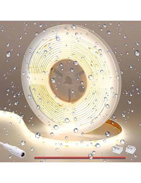 PROFILO FLEX COB DA ESTERNO | Profilo LED flessibile | Luce: Naturale | Lunghezza 5m - Spessore 8 mm | Voltaggio: 12V