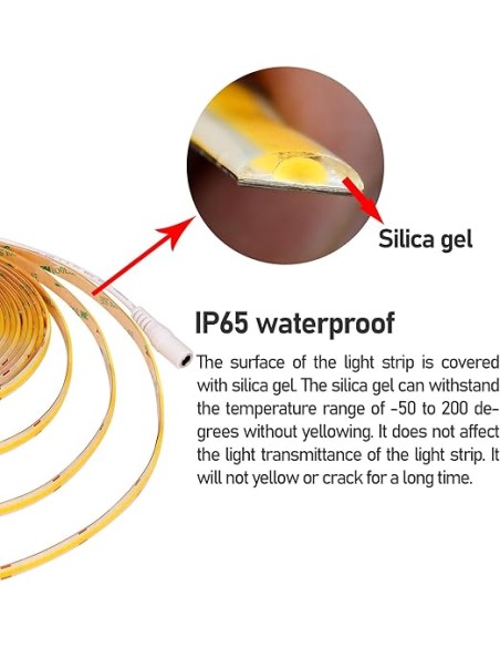 PROFILO FLEX COB DA ESTERNO | Profilo LED flessibile | Luce: Naturale | Lunghezza 5m - Spessore 8 mm | Voltaggio: 12V
