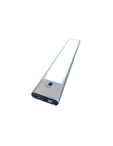 LUMI ALLUMINIO | Lampada LED Magnetica con Sensore di Movimento | Ricaricabile MICRO USBC |