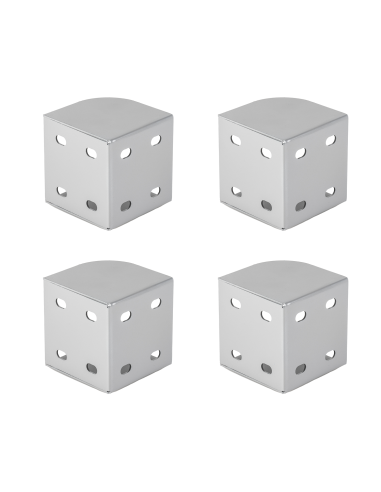 ANGOLARE BASSO LETTO | SET da 4pz | Poggiarete Letto | Grigio | 10 X 10 cm