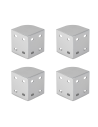 ANGOLARE BASSO LETTO | SET da 4pz | Poggiarete Letto | Grigio | 10 X 10 cm