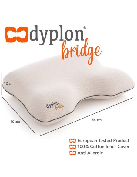 P17 x Dyplon | BRIDGE | Cuscino Ortopedico in Memory Foam | Guanciale 4 Posizioni di Sonno |