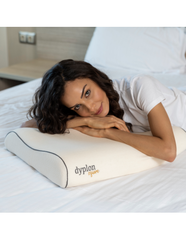 P17 x Dyplon | SQUARE | Cuscino Ortopedico in Memory Foam | Guanciale a Doppia Onda per Riposo sul Fianco |