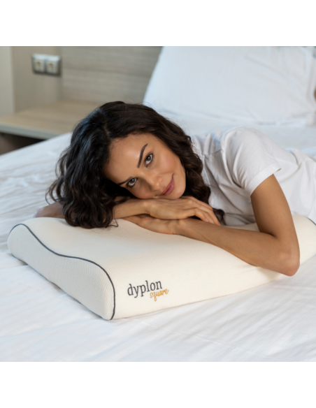 P17 x Dyplon | SQUARE | Cuscino Ortopedico in Memory Foam | Guanciale a Doppia Onda per Riposo sul Fianco |