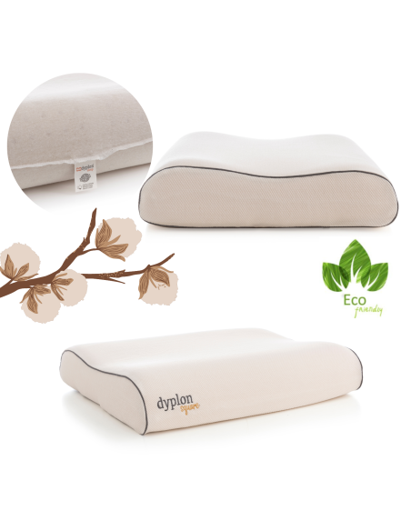P17 x Dyplon | SQUARE | Cuscino Ortopedico in Memory Foam | Guanciale a Doppia Onda per Riposo sul Fianco |