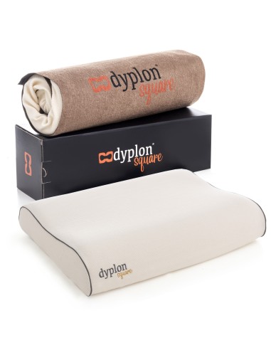 P17 x Dyplon | SQUARE | Cuscino Ortopedico in Memory Foam | Guanciale a Doppia Onda per Riposo sul Fianco |