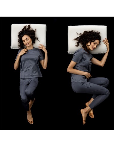 P17 x Dyplon | SQUARE | Cuscino Ortopedico in Memory Foam | Guanciale a Doppia Onda per Riposo sul Fianco |