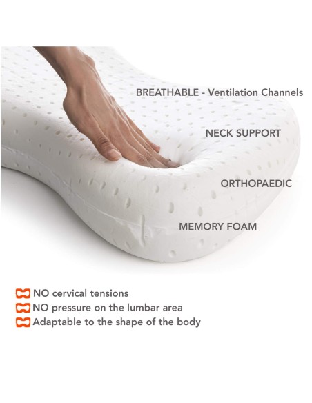 P17 x Dyplon | CROOK | Cuscino in Memory Foam | Guanciale Ortopedico per Cervicali |
