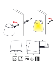 KINKIET II TRASPARENTE | Lampada LED | 2