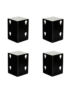 ANGOLARI PER RETE LETTO S | SET 4 Pezzi | H.14,5 cm L.5x5 cm | Colore Nero | Poggia rete Letto Contenitore