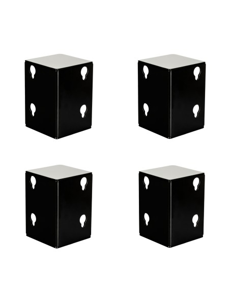 ANGOLARI PER RETE LETTO S | Poggiarete Letto Contenitore | SET 4 Pezzi | H.14,5 cm L.5x5 cm | Colore Nero |