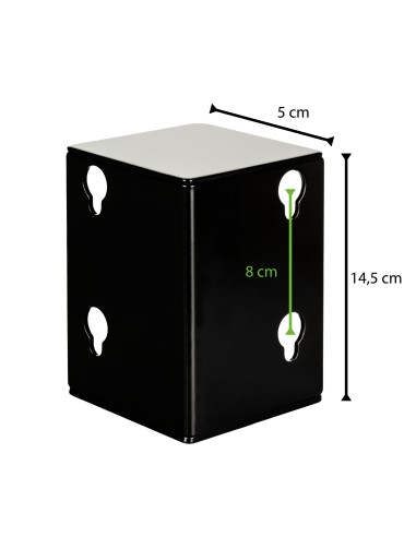 ANGOLARI PER RETE LETTO S | SET 4 Pezzi | H.14,5 cm L.5x5 cm | Colore Nero | Poggia rete Letto Contenitore