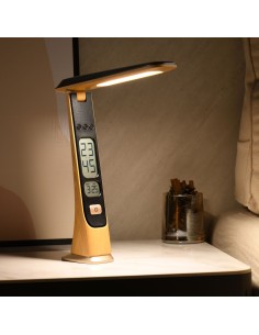 ELEGANCE | Lampada LED da Scrivania | Lampada Dimmer | Legno Naturale | Accensione Touch | Ricaricabile USBC