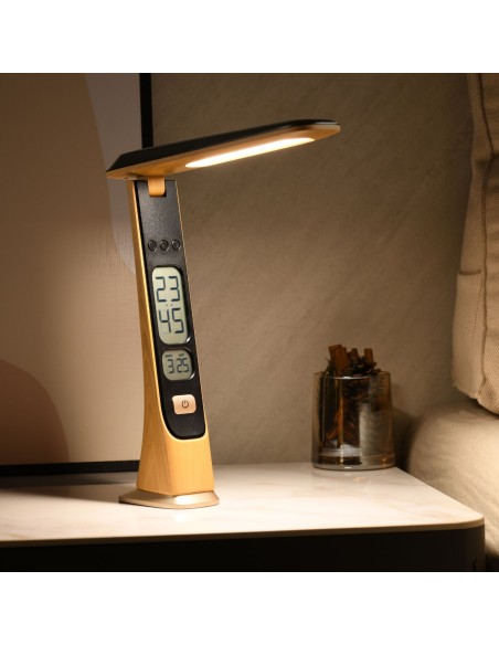 ELEGANCE | Lampada LED da Scrivania | Lampada Dimmer | Legno Naturale | Accensione Touch | Ricaricabile USBC