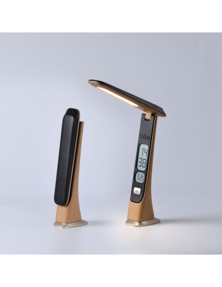 ELEGANCE | Lampada LED da Scrivania | Lampada Dimmer | Legno Naturale | Accensione Touch | Ricaricabile USBC