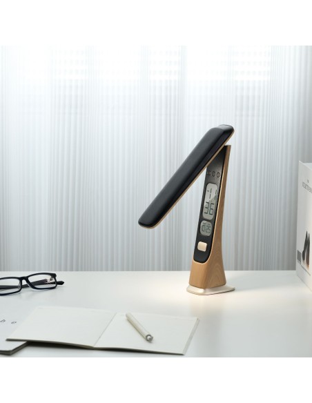 ELEGANCE | Lampada LED da Scrivania | Lampada Dimmer | Legno Naturale | Accensione Touch | Ricaricabile USBC