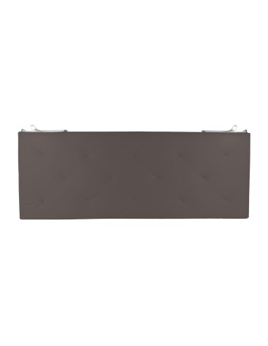 TESTIERA | Spalliera in Ecopelle con 2 Lampade a Led Touch | Colore Grigio Scuro | Cuciture Rombi | Dimensioni L.160 H.60