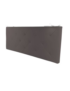 TESTIERA | Spalliera in Ecopelle con 2 Lampade a Led Touch | Colore Grigio Scuro | Cuciture Rombi | Dimensioni L.160 H.60 2