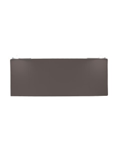 TESTIERA | Spalliera in Ecopelle con 2 Lampade a Led Touch | Colore Grigio Scuro | Cuciture Righe| Dimensioni L.160 H.60 2