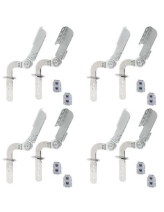 FF02 PIATTO | SET da 4 coppie + Boccole |  Snodo Poggiatesta per divani | 90- 205° |