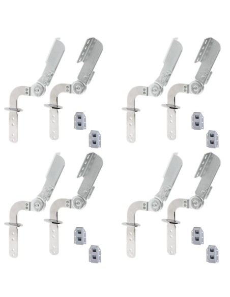 FF02 PIATTO | SET da 4 coppie + Boccole |  Snodo Poggiatesta per divani | Inclinazione 90- 205°