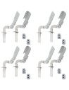 FF02 PIATTO | SET da 4 coppie + Boccole |  Snodo Poggiatesta per divani | Inclinazione 90- 205°