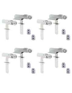 FF02 PIATTO | SET da 4 coppie + Boccole |  Snodo Poggiatesta per divani | 90- 205° | 2