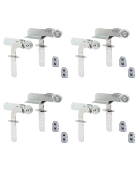 FF02 PIATTO | SET da 4 coppie + Boccole |  Snodo Poggiatesta per divani | Inclinazione 90- 205°