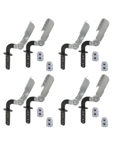FF02 PIATTO | SET da 4 coppie + Boccole |  Snodo Poggiatesta per divani con stelo Nero | 90- 180° |