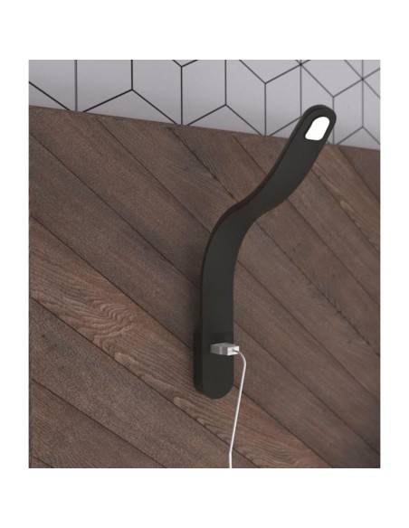 SILKA USB NERA | Lampada LED Flessibile con attacco USB | Accensione Touch |