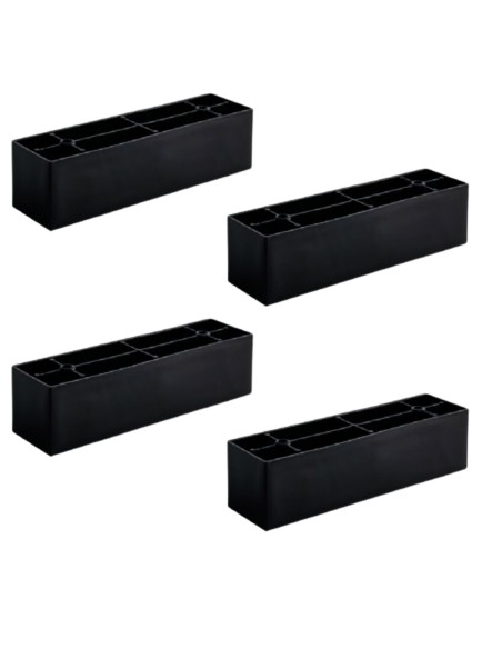 ANTA P | SET of 4 Plastic Legs | Matt Black | H.4,5 L.22 cm | Legs for Sofas and Armchairs