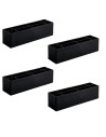 ANTA P | SET of 4 Plastic Legs | Matt Black | H.4,5 L.22 cm | Legs for Sofas and Armchairs