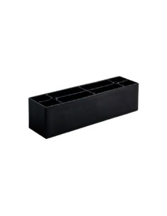 ANTA P | SET da 4 Piedi | Nero Opaco | H.4,5 x L. 22 cm | Piedini per divani e poltrone | 2