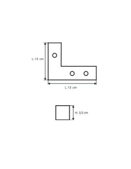 CANTON P | SET da 4 Piedi | Nero Opaco | H.3,5 L. 13 x 13 cm | Piedini per divani e poltrone |