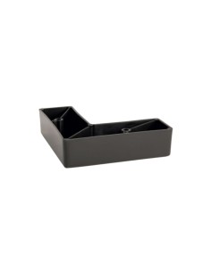 CANTON P | SET of 4 Plastic Legs | Matt Black | H.3,5 L.13x20 cm | Legs for Sofas and Armchairs 2