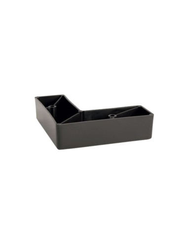 CANTON P | SET da 4 Piedi | Nero Opaco | H.3,5 L. 13 x 20 cm | Piedini per divani e poltrone |