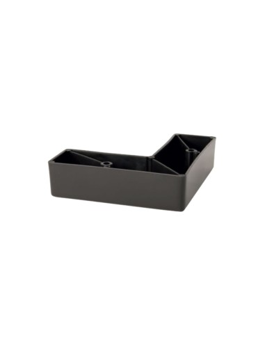 CANTON P | SET da 4 Piedi | Nero Opaco | H.3,5 L. 13 x 20 cm | Piedini per divani e poltrone |