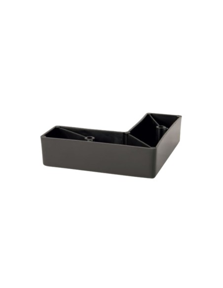 CANTON P | SET da 4 Piedi | Nero Opaco | H.3,5 L. 13 x 20 cm | Piedini per divani e poltrone |